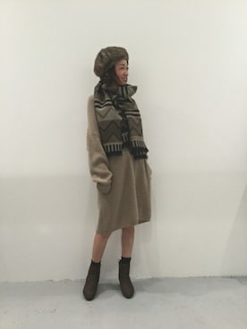 「LAKOLE（ラコレ）のアイテム（ブーツ）」を使った、LAKOLE WOMENSさん（レディース・160cm）の冬コーディネート