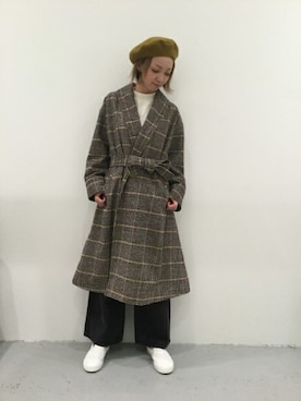 「LAKOLE（ラコレ）のアイテム（スリッポン）」を使った、LAKOLE WOMENSさん（レディース・160cm）の冬コーディネート