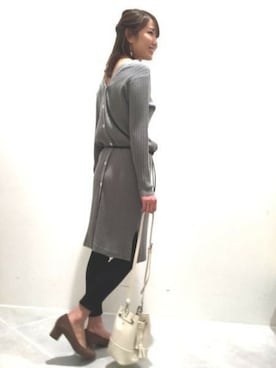 「LAKOLE（ラコレ）のアイテム（パンプス）」を使った、LAKOLE WOMENSさん（レディース・167cm）の冬コーディネート
