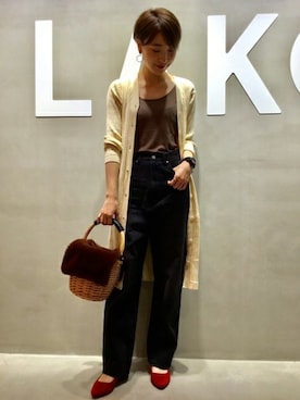 「LAKOLE（ラコレ）のアイテム（パンプス）」を使った、LAKOLE WOMENSさん（レディース・165cm）の冬コーディネート