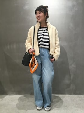 「LAKOLE（ラコレ）のアイテム（ブルゾン）」を使った、LAKOLE WOMENSさん（レディース・161cm）の冬コーディネート