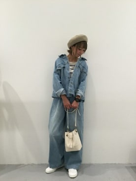 「LAKOLE（ラコレ）のアイテム（スリッポン）」を使った、LAKOLE WOMENSさん（レディース・160cm）の春コーディネート