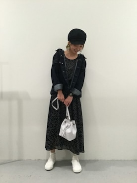 「LAKOLE（ラコレ）のアイテム（キャスケット）」を使った、LAKOLE WOMENSさん（レディース・160cm）の春コーディネート