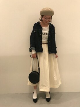 「LAKOLE（ラコレ）のアイテム（ハンチング/ベレー帽）」を使った、LAKOLE WOMENSさん（レディース・160cm）の春コーディネート