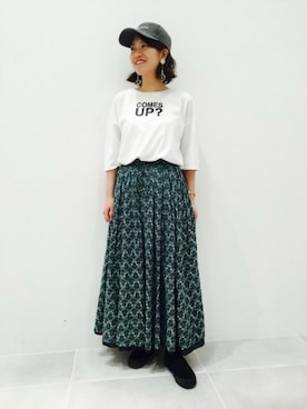 「LAKOLE（ラコレ）のアイテム（スリッポン）」を使った、LAKOLE WOMENSさん（レディース・156cm）の春コーディネート