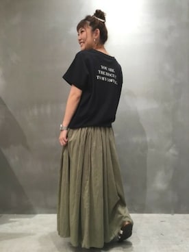 「リバーシブルスカート」｜LAKOLE WOMENSさん（レディース・161cm）の夏コーディネート