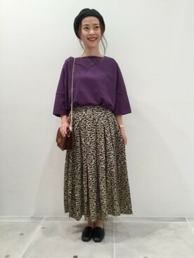 「LAKOLE（ラコレ）のアイテム（ハンチング/ベレー帽）」を使った、LAKOLE WOMENSさん（レディース・160cm）の夏コーディネート