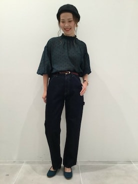 「LAKOLE（ラコレ）のアイテム（ハンチング/ベレー帽）」を使った、LAKOLE WOMENSさん（レディース・160cm）の秋コーディネート