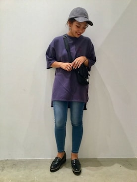 「LAKOLE（ラコレ）のアイテム（チュニック）」を使った、LAKOLE WOMENSさん（レディース・156cm）の秋コーディネート