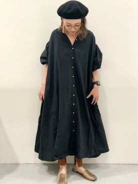 「LAKOLE（ラコレ）のアイテム（ハンチング/ベレー帽）」を使った、LAKOLE WOMENSさん（レディース・160cm）の秋コーディネート