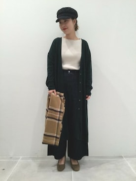 「LAKOLE（ラコレ）のアイテム（キャスケット）」を使った、LAKOLE WOMENSさん（レディース・160cm）の秋コーディネート