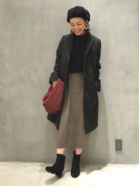 「LAKOLE（ラコレ）のアイテム（チェスターコート）」を使った、LAKOLE WOMENSさん（レディース・155cm）の秋コーディネート