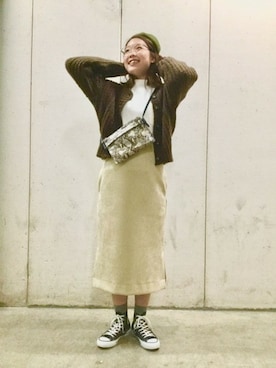 「フェミニンコーデ」｜「アイテム（ハンチング/ベレー帽）」を使った、LAKOLE WOMENSさん（レディース・165cm）の冬コーディネート