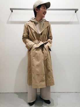 「LAKOLE（ラコレ）のアイテム（トレンチコート）」を使った、LAKOLE WOMENSさん（レディース・160cm）の春コーディネート