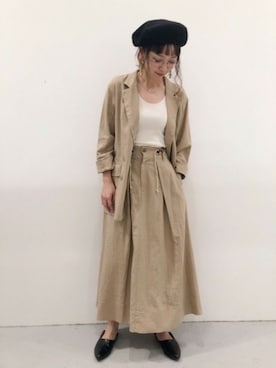 「LAKOLE（ラコレ）のアイテム（ハンチング/ベレー帽）」を使った、LAKOLE WOMENSさん（レディース・160cm）の春コーディネート