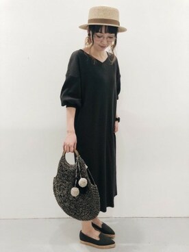 「LAKOLE（ラコレ）のアイテム（スリッポン）」を使った、LAKOLE WOMENSさん（レディース・160cm）の春コーディネート