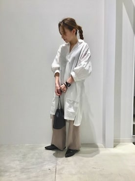 「ＵＶカット」｜「アイテム（シャツワンピース）」を使った、LAKOLE WOMENSさん（レディース・148cm）の春コーディネート