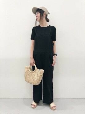 「LAKOLE（ラコレ）のアイテム（かごバッグ）」を使った、LAKOLE WOMENSさん（レディース・160cm）の春コーディネート