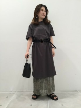 「カットソーワンピース」｜LAKOLE WOMENSさん（レディース・153cm）の夏コーディネート