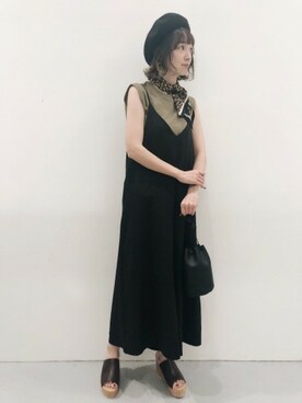 「LAKOLE（ラコレ）のアイテム（ハンチング/ベレー帽）」を使った、LAKOLE WOMENSさん（レディース・160cm）の夏コーディネート