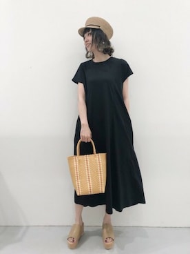 「LAKOLE（ラコレ）のアイテム（キャスケット）」を使った、LAKOLE WOMENSさん（レディース・160cm）の夏コーディネート