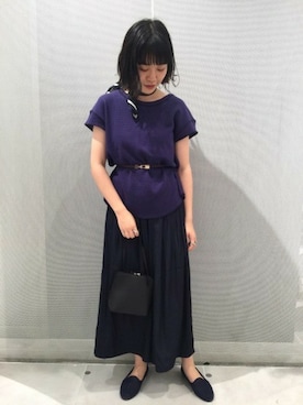 「LAKOLE（ラコレ）のアイテム（スリッポン）」を使った、LAKOLE WOMENSさん（レディース・163cm）の夏コーディネート