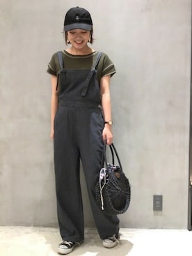 「LAKOLE（ラコレ）のアイテム（かごバッグ）」を使った、LAKOLE WOMENSさん（レディース・155cm）の夏コーディネート