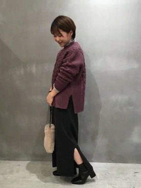 「LAKOLE（ラコレ）のアイテム（ブーツ）」を使った、LAKOLE WOMENSさん（レディース・145cm）の春コーディネート