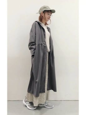 「LAKOLE（ラコレ）のアイテム（シャツワンピース）」を使った、LAKOLE WOMENSさん（レディース・160cm）の春コーディネート