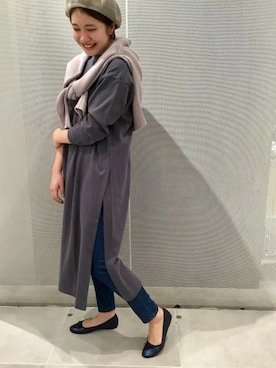 「LAKOLE（ラコレ）のアイテム（ハンチング/ベレー帽）」を使った、LAKOLE WOMENSさん（レディース・165cm）の春コーディネート