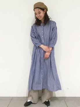 「LAKOLE（ラコレ）のアイテム（ハンチング/ベレー帽）」を使った、LAKOLE WOMENSさん（レディース・165cm）の春コーディネート
