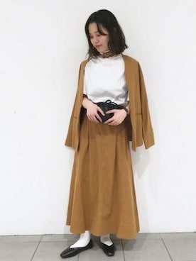 「LAKOLE（ラコレ）のアイテム（ノーカラージャケット）」を使った、LAKOLE WOMENSさん（レディース・165cm）の春コーディネート