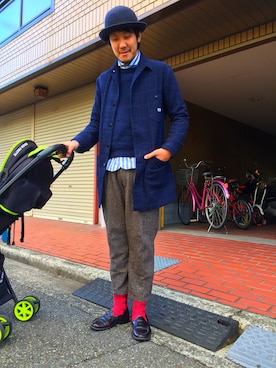 「Lee（リー）のアイテム（ダウンジャケット/コート）」を使った、hiro7さん（メンズ・176cm）の冬コーディネート