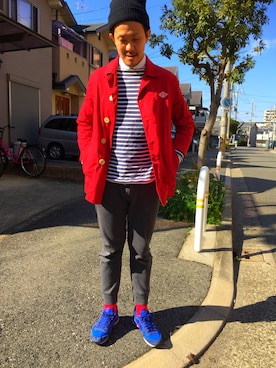 「YEVS（イーブス）のアイテム（帽子）」を使った、hiro7さん（メンズ・176cm）の冬コーディネート