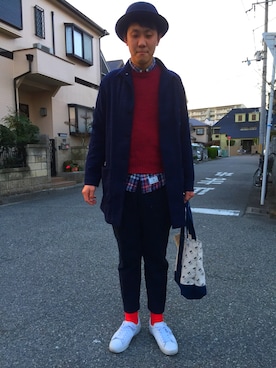 「Lee（リー）のアイテム（ダウンジャケット/コート）」を使った、hiro7さん（メンズ・176cm）の春コーディネート