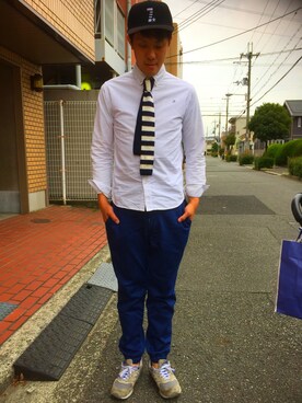 「MADE IN WORLD（メイドインワールド）のアイテム」を使った、hiro7さん（メンズ・176cm）の春コーディネート