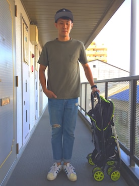 「MADE IN WORLD（メイドインワールド）のアイテム」を使った、hiro7さん（メンズ・176cm）の秋コーディネート