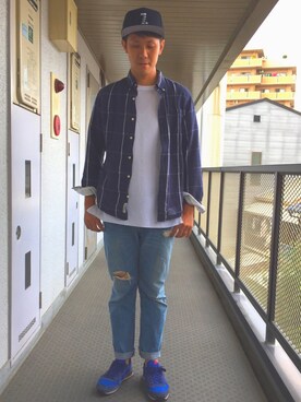 「MADE IN WORLD（メイドインワールド）のアイテム」を使った、hiro7さん（メンズ・176cm）の秋コーディネート