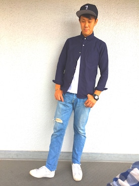 「MADE IN WORLD（メイドインワールド）のアイテム」を使った、hiro7さん（メンズ・176cm）の秋コーディネート