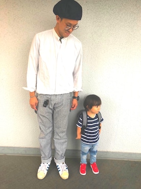 「summer」｜「アイテム（ハンチング/ベレー帽）」を使った、hiro7さん（メンズ・176cm）の夏コーディネート