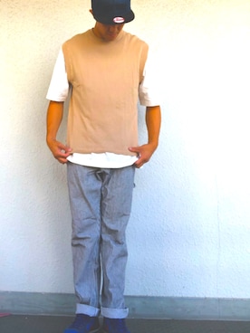 「SMITH'S（スミス）のアイテム（パンツ）」を使った、hiro7さん（メンズ・176cm）の夏コーディネート