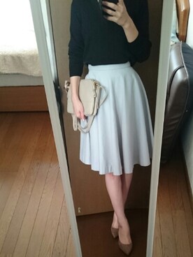 「Honeys（ハニーズ）のアイテム（クラッチバッグ）」を使った、TIARA329さん（レディース・168cm）の冬コーディネート