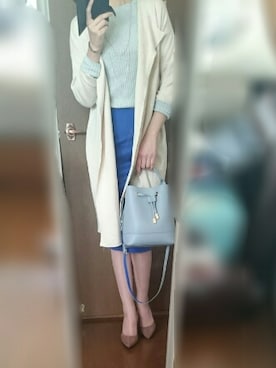 「お食事会」｜「アイテム（スカート）」を使った、TIARA329さん（レディース・168cm）の冬コーディネート