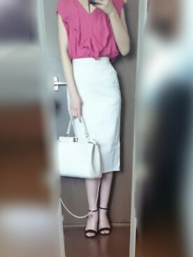 「NOLLEY’S（ノーリーズ）のアイテム（チュニック）」を使った、TIARA329さん（レディース・168cm）の春コーディネート