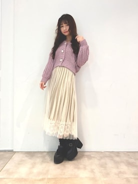 「ROJITA（ロジータ）のアイテム」を使った、ROJITA_kiraraさん（レディース・157cm）の冬コーディネート