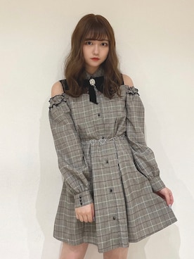 「シャツワンピ」｜ROJITA_kiraraさん（レディース・157cm）の秋コーディネート