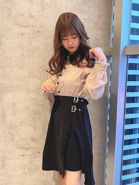 「甘辛mix」｜ROJITA_kiraraさん（レディース・157cm）の冬コーディネート