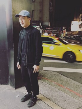 「adidas（アディダス）のアイテム（MA-1）」を使った、Kengさん（メンズ・165cm）の冬コーディネート