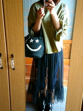 「vin(ヴィン)のアイテム」を使った、ミミさん(レディース・158cm)の春コーディネート