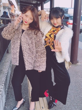 「成人式」｜「アイテム（その他アウター）」を使った、ami.さん（レディース・154cm）の冬コーディネート
